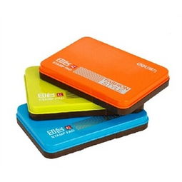 得力9863快干印臺(tái) 紅藍(lán)雙色，辦公效率之選